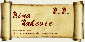 Mina Makević vizit kartica